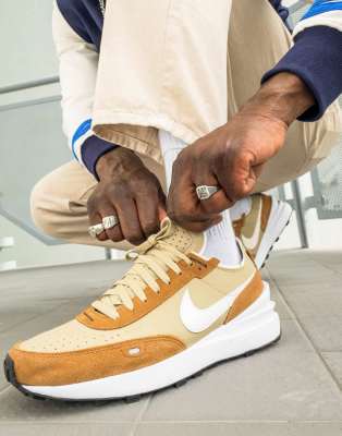 nike leder beige