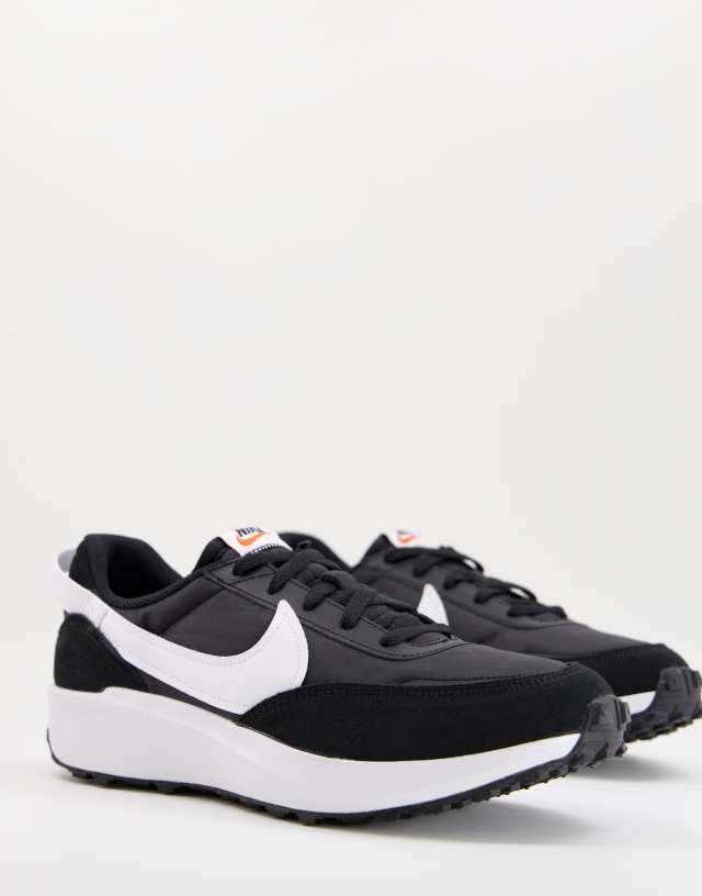 Nike Waffle Debut sneakers in black and white