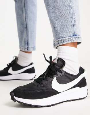 Nike Waffle Debut Sneakers In Black ModeSens