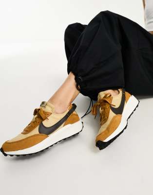 Nike Waffle Debut Sneakers In Brown In Brown