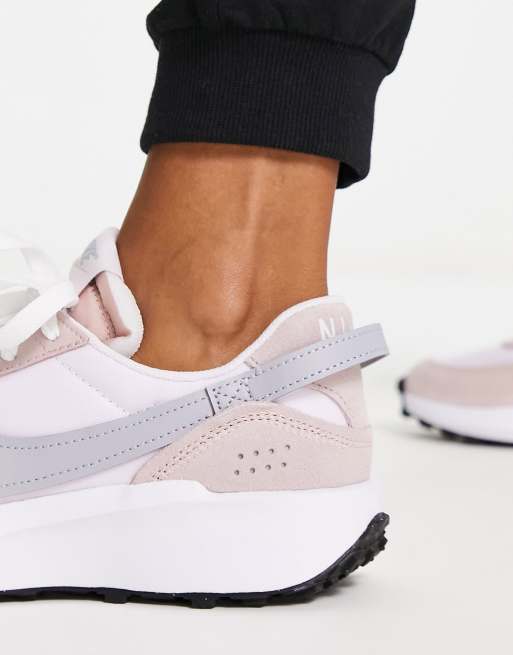 Nike Waffle Debut sneakers in pink and gray