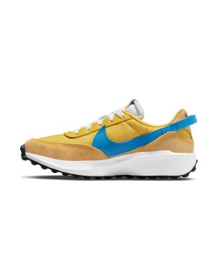 NIKE WAFFLE DEBUT SNEAKERS IN VIVID SULFUR-YELLOW