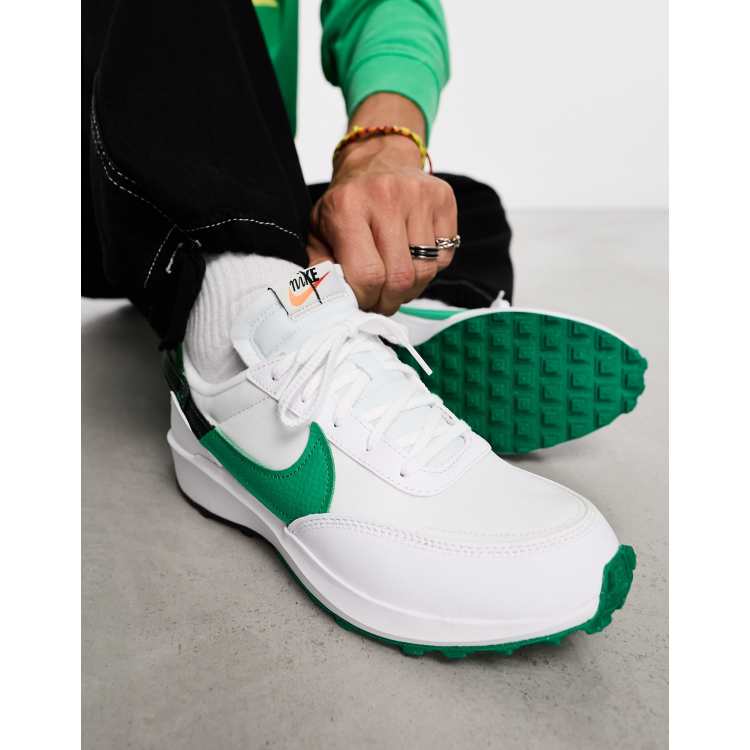 Nike white hot sale green shoes