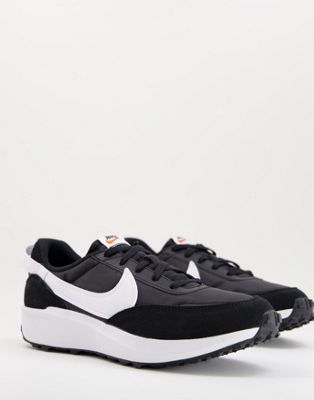 Nike Waffle Debut trainers in black and white - ASOS Price Checker