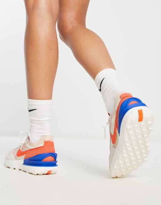 Orange blue and hot sale white shoes