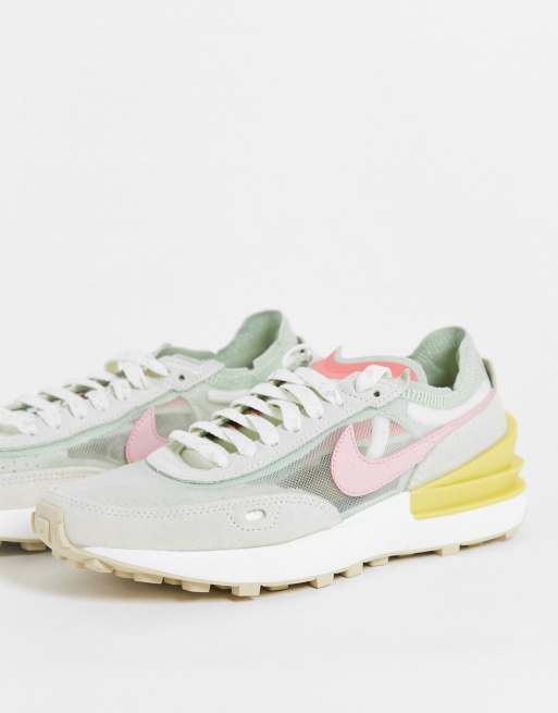 Nike - Waffle One Crater - Grå og pastelfarvede sneakers