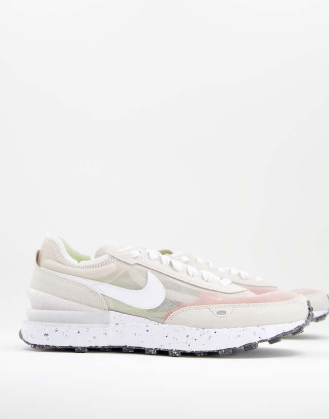 Nike Waffle One Crater sneakers in cream