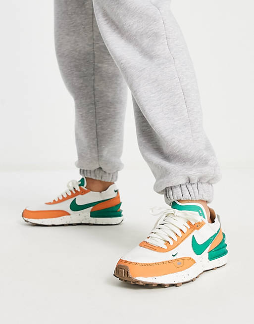 Nike Waffle One Crater sneakers in sail/malachite | ASOS
