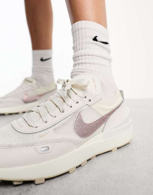 Nike Waffle One ESS sneakers in white