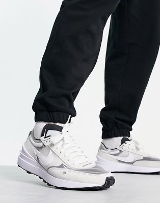 Nike Waffle One mesh trainers in stone and white | ASOS