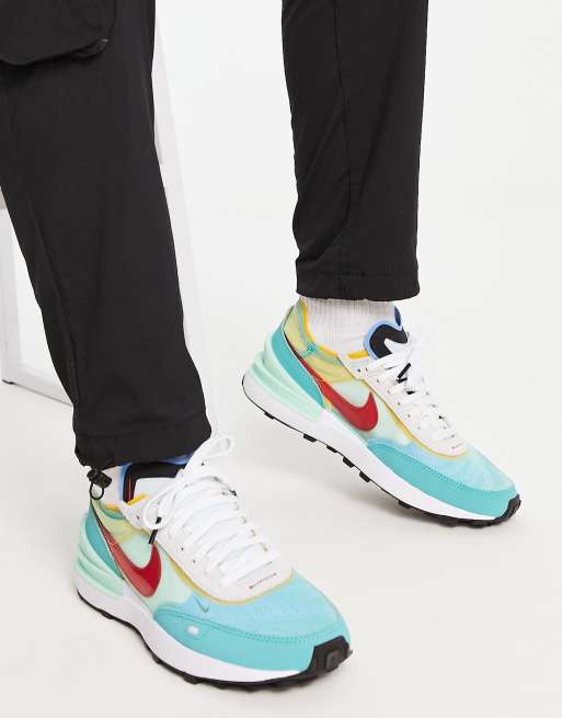 Nike Waffle One SE sneakers in blue multi | ASOS