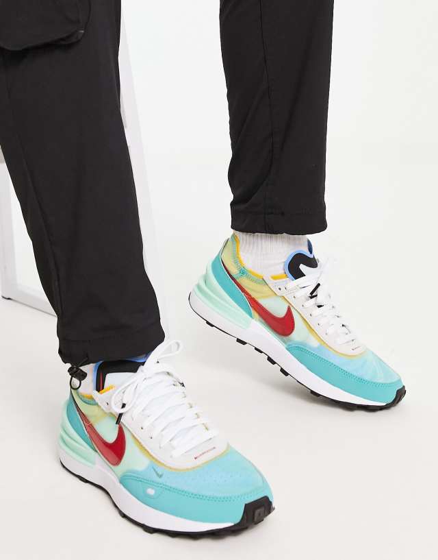 Nike Waffle One SE sneakers in blue multi