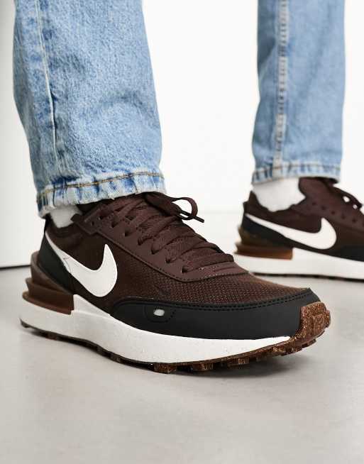 Nike Waffle One SE sneakers in brown and black