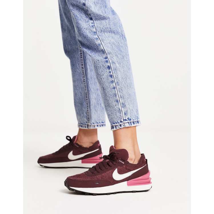 Nike Waffle One burgundy suede white | ASOS