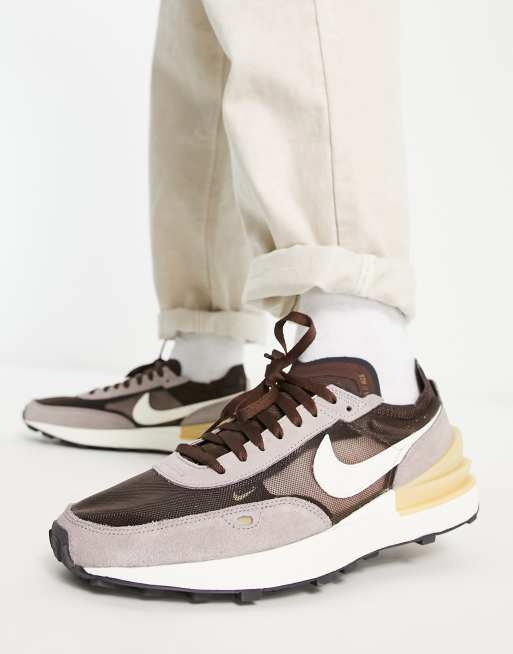 Nike Waffle One sneakers in light chocolate/nautral