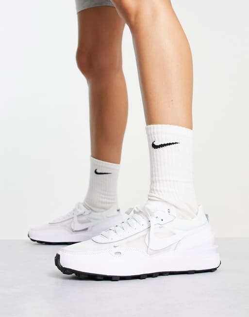 nike waffle one all white