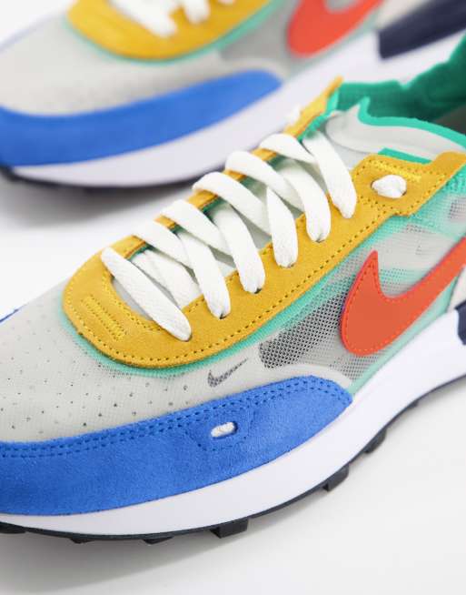 Nike waffle outlet blue yellow