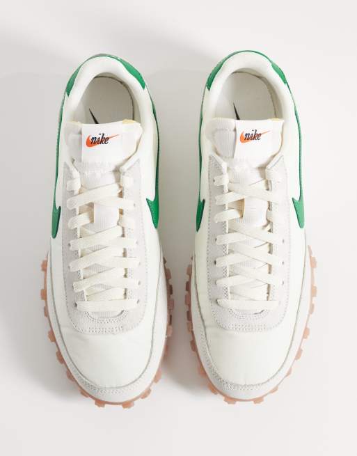 Nike Waffle Racer '26 Sneaker in Wollweiß und Grün, 2 von 5
