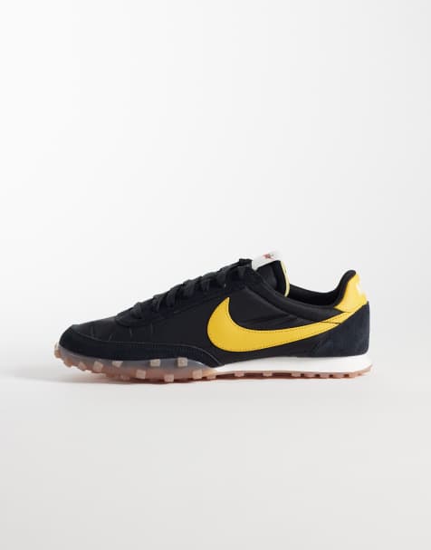 Nike Waffle Racer '26 sneakers i svart och gult - view 1