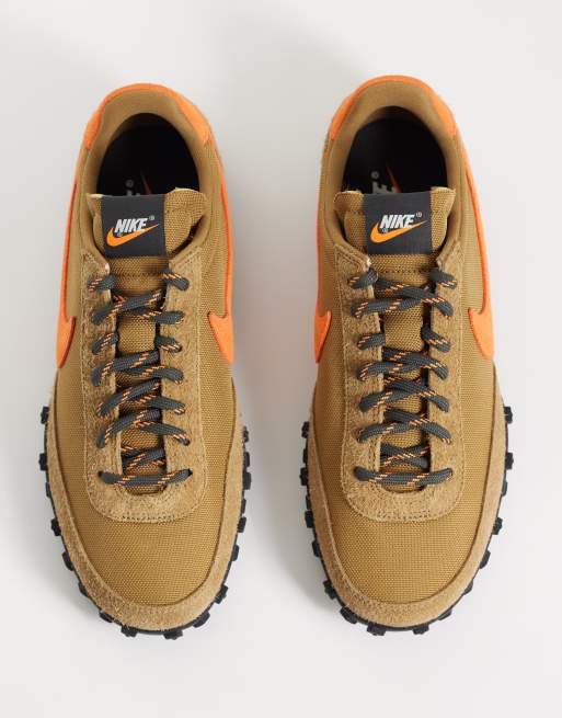 Nike Waffle Racer '26 trainers in brown & orange, 3 of 5