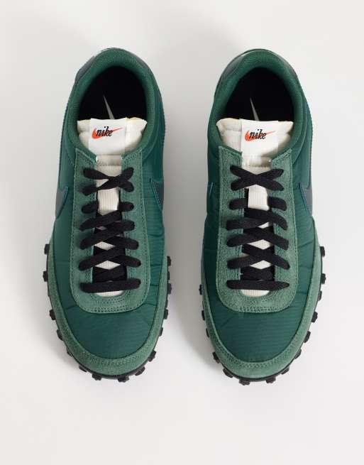 Nike Waffle Racer '26 trainers in green & black, 3 of 5