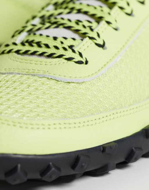Nike – Waffle Racer – Limonkowozielone siateczkowe buty sportowe, 2 z 5