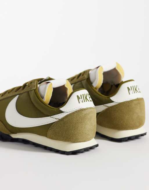 Nike Waffle Racer sneakers in green and white | ASOS