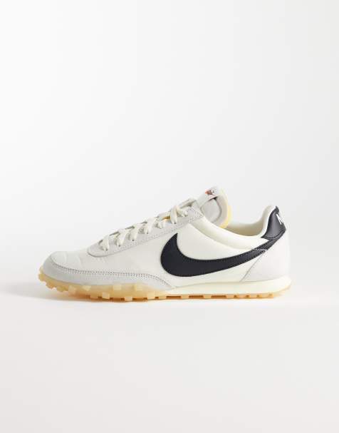 Nike Waffle Racer sneakers in off white and black - view 1