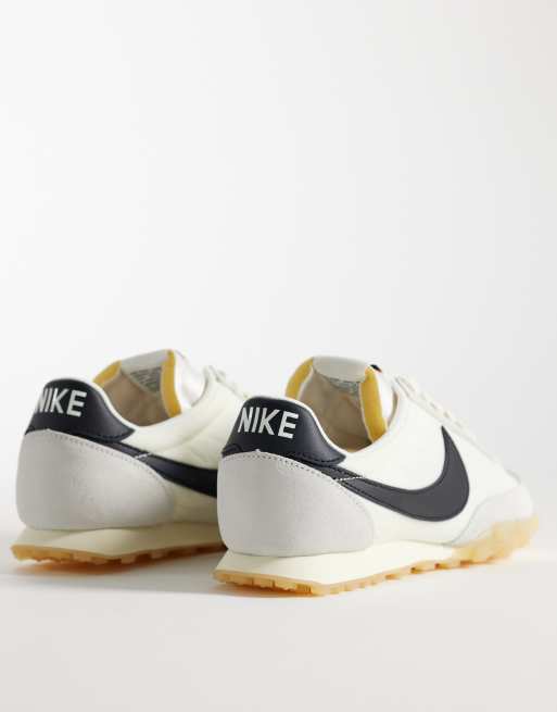 Nike Waffle Racer sneakers in off white and black | ASOS