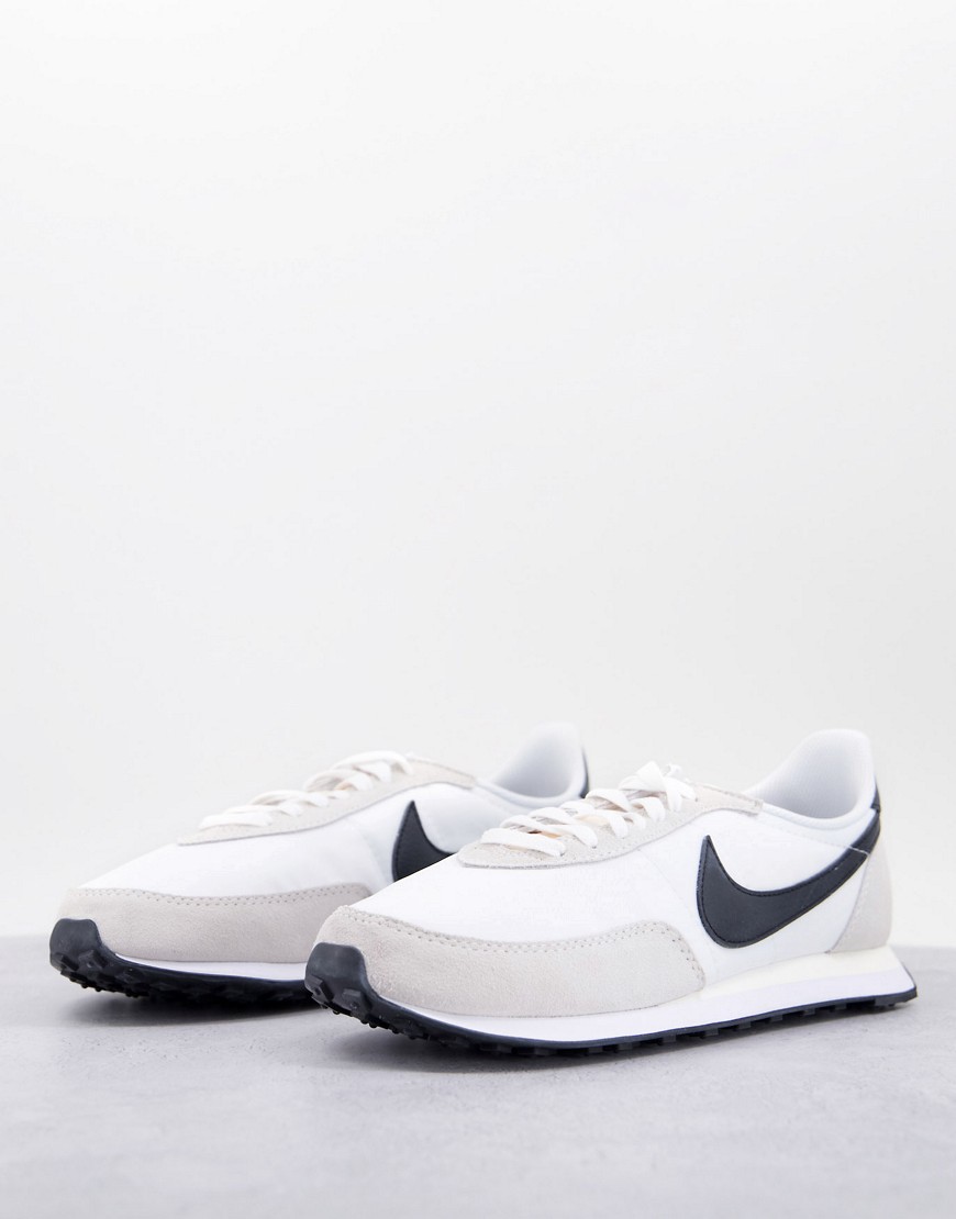 NIKE WAFFLE TRAINER SNEAKERS IN WHITE/BLACK
