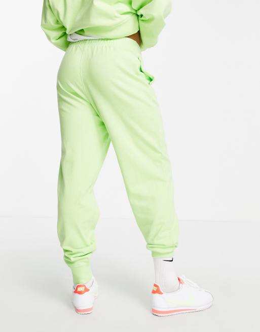 Women's - Neon Vintage Logo Low Rise Flare Joggers in Neo Mint