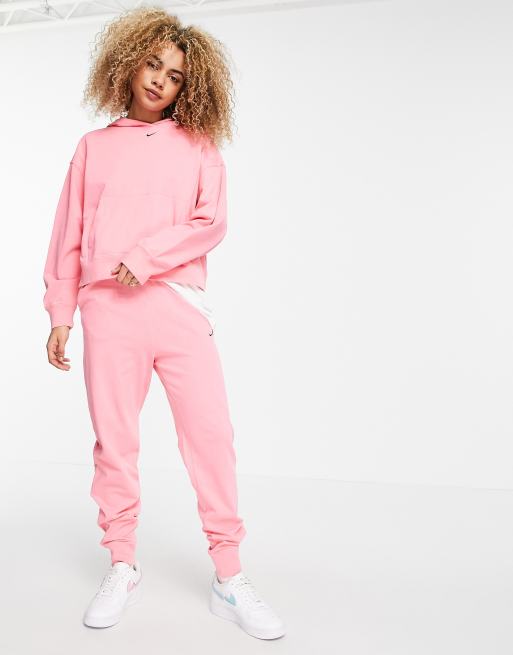 Nike washed hoodie in neon pink | ASOS