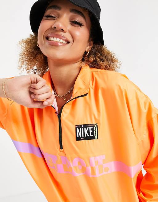 Pink and 2025 orange nike jacket