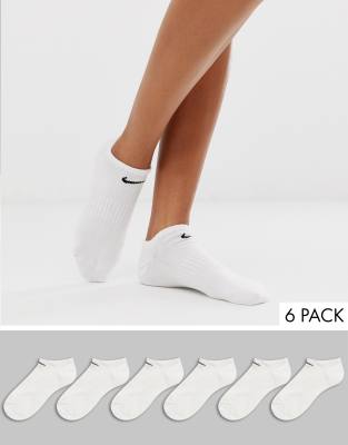 Nike white 6 pack sneaker socks | ASOS