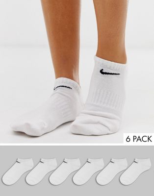 Nike white 6 pack trainer socks | ASOS