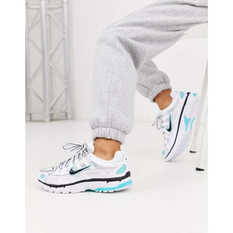 oasis Centro de la ciudad partícula Nike White And Aqua P-6000 Trainers | ASOS