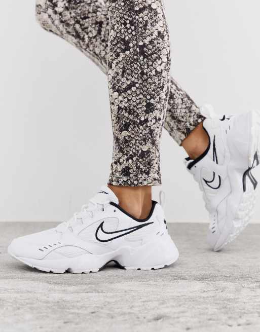 Nike White And Black Air Heights Trainers