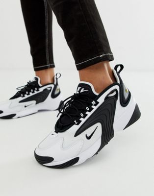 nike white & black zoom 2k sneakers