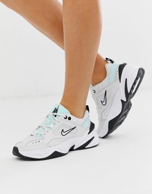 Nike white and blue m2k tekno sneakers 