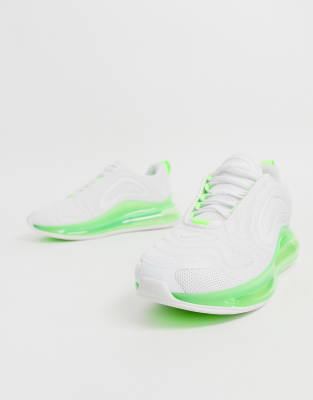 nike white and green trainers