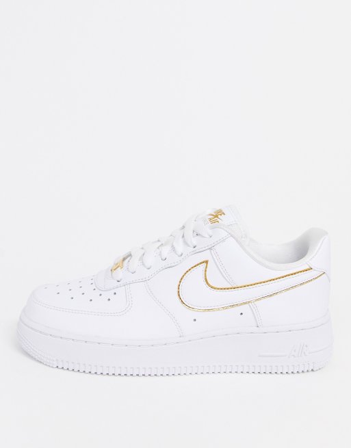 nike air force with gold tick