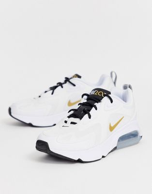 nike air max 200 trainers in white