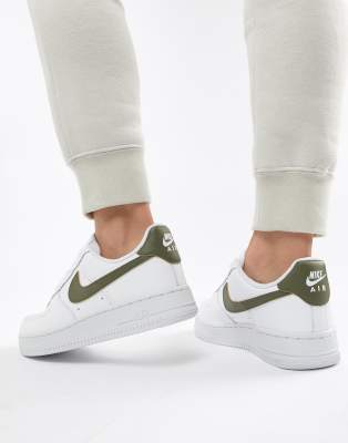 Nike White And khaki Air Force 1 '07 