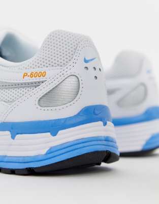 nike white and blue trainers