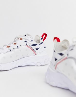nike white and navy women's world cup react element 55 trainers