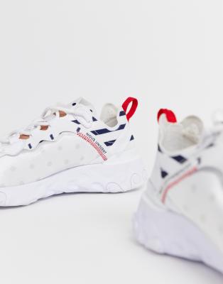 nike white and navy women's world cup react element 55 trainers