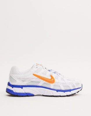 Nike white and orange P-6000 trainers 