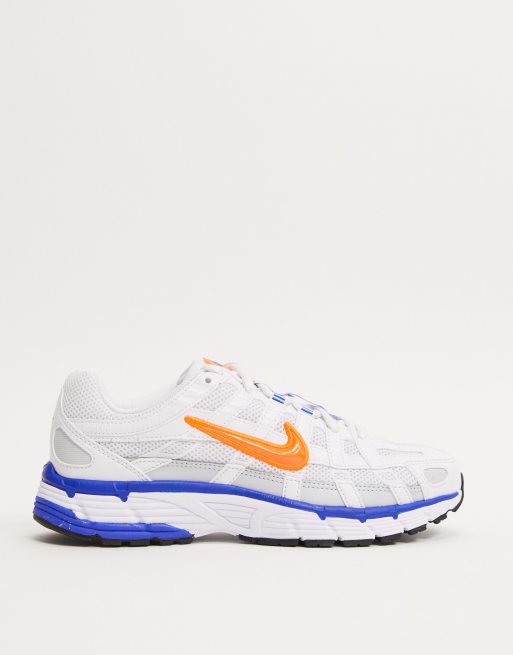 Nike blanche bleu on sale orange