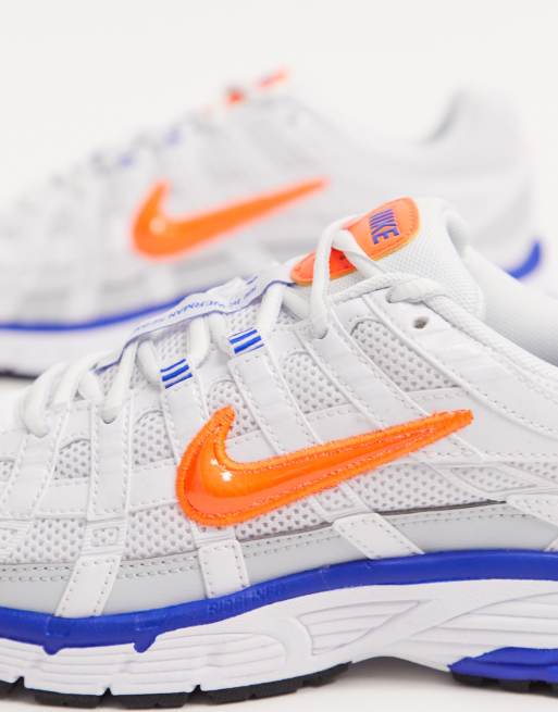 Nike white and orange P 6000 trainers