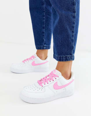 pink swoosh nike air force